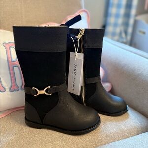 Janie and Jack Black Boots toddler